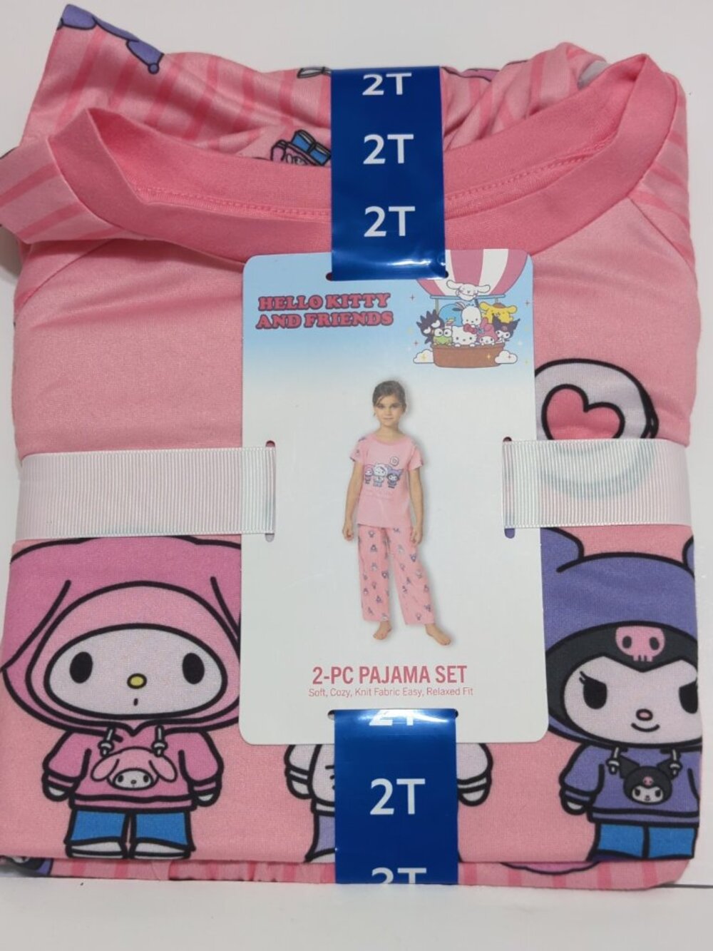 HELLO KITTY & FRIENDS SLEEPWEAR 2pc Pajama Set Girl's Sz 2T Soft Cozy PJ